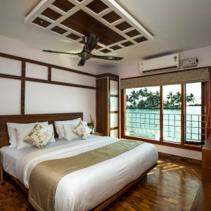 Enjoy spacious interiors, modern amenities, and stunning views of Alleppey's backwaters for an unforgettable stay in our luxury Houseboat.