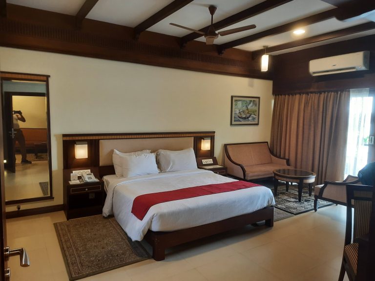 Comfy Bedroom/ Interiors of STerling Lake Palace Alappuzha