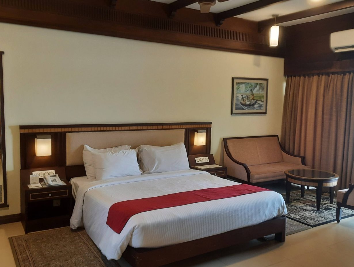 Comfy Bedroom/ Interiors of STerling Lake Palace Alappuzha